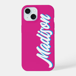 Retro Custom Name Personalised Vintage Groovy Gift iPhone 15 Case