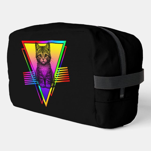 Retro Cute Cat Dopp Kit (Left Corner)