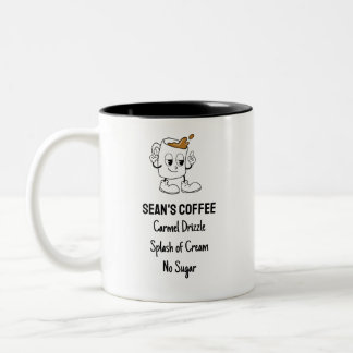 Retro Cute Character Custom Coffee Order Mug