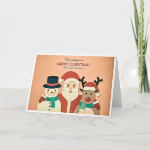 Retro Cute Christmas Greeting Card
