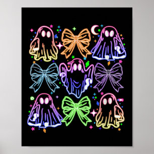 Retro Cute Coquette Halloween Ghost Spooky Clothin Poster