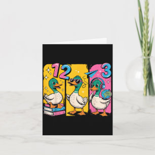 Retro cute duck bruh back for boys girls back to card
