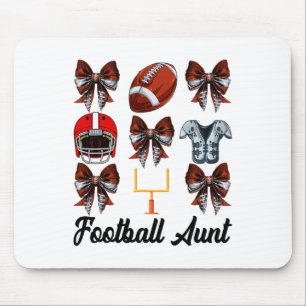 Retro Cute Footll Aunt Bow Footll Mum Mothers Day  Mouse Mat