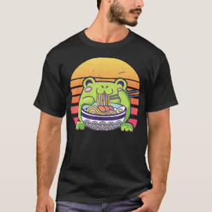 Retro Cute Frog Ramen  T-Shirt