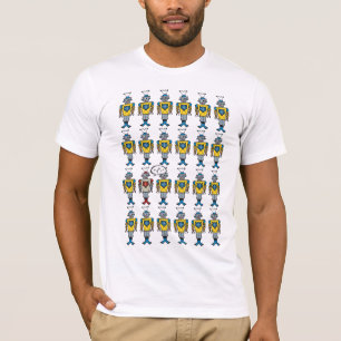 Retro Cute Funny Fun Toy Cartoon Talking Robots T-Shirt