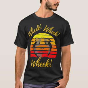Retro Cute Funny Wheek Guinea Pig Owner Cavy Lov T-Shirt