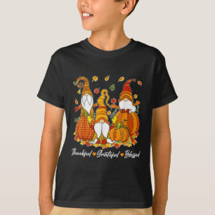 Retro Cute Gnomes Couple With Pumpkin Spice Fall Y T-Shirt