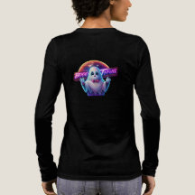 Retro Cute Halloween Ghost Artwork – Neon