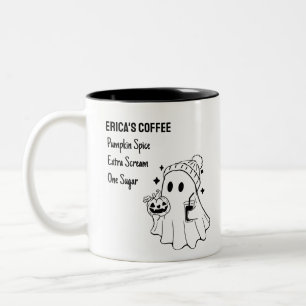 Retro Cute Halloween Ghost Customisable Coffee Mug