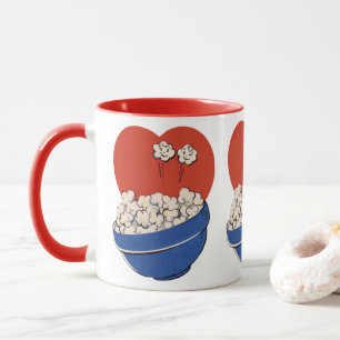 Retro Cute Humour, Bowl of Popcorn for the Movies! Mug