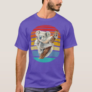 Retro cute Koala bear mother and baby son daughter T-Shirt