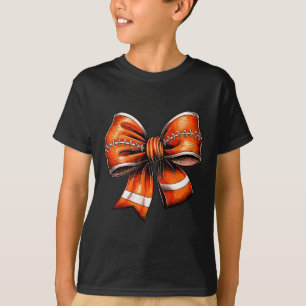 Retro Cute Large Bow Coquette American Footll Spor T-Shirt