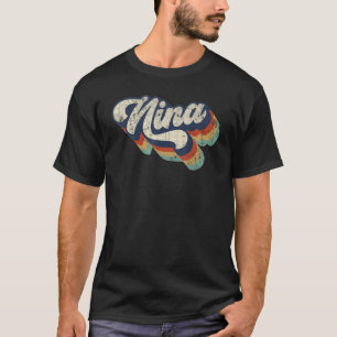 Retro Cute Nina for Grandma Best Nina Ever Mother' T-Shirt