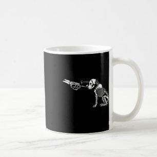 Retro Cute Skeleton Hand Boop Dog Funny Halloween  Coffee Mug