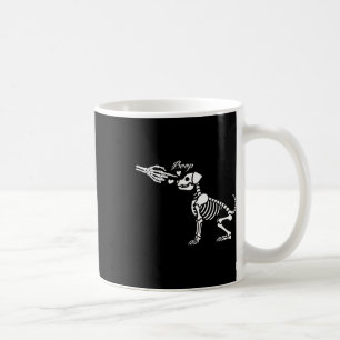 Retro Cute Skeleton Hand Boop Dog Funny Halloween Coffee Mug