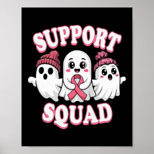 Retro Cute Skeleton Hand Boop Dog Funny Halloween Poster