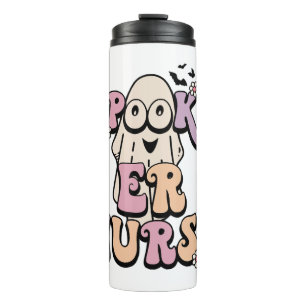 Retro Cute Spooky ER Nurse Halloween Thermal Tumbler
