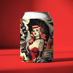 Retro Cute Tattooed Goth Girls Can Cooler