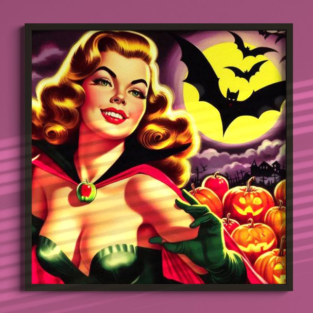 Retro Cute Vampire Pin-up Poster (Creator Uploaded)