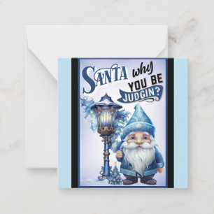 Retro Cutie Blue Christmas Card