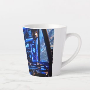 Retro Cyber Gamer - photousa lattemug Latte Mug