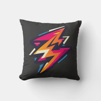Retro Cyberbolt Graphic T-Shirt Cushion