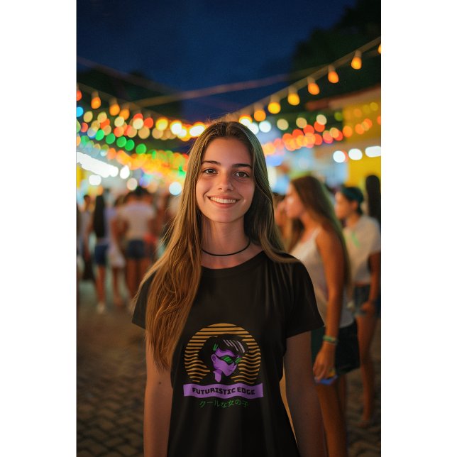 Retro Cyberpunk Girl – 80s Aesthetic T-Shirt (Creator Uploaded)