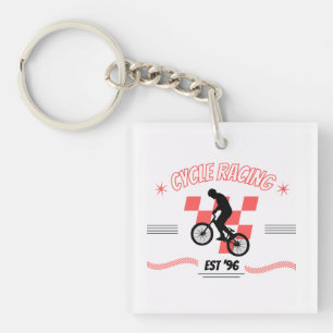 retro CYCLE RACING Key Ring