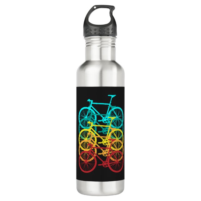 Retro Cycling, Road Bike, 710 Ml Water Bottle (Front)