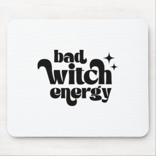Retro D Witch Energy Shirt Halloween Witchy Vibes Mouse Mat