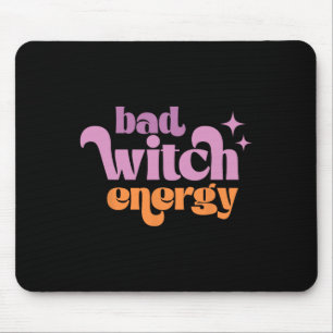 Retro D Witch Energy Shirt Halloween Witchy Vibes Mouse Mat