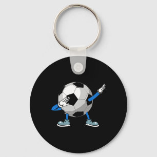 Retro Dabbing Soccer Byll For Boys, Men, And Sport Key Ring
