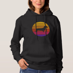Retro Dachshund Dachshund Wiener Dog Funny Hoodie
