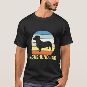 Retro Dachshund Dad Doxie Daddy Dog Owner Pet Fat T-Shirt