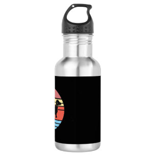 Retro Dachshund Sunset Vector 532 Ml Water Bottle