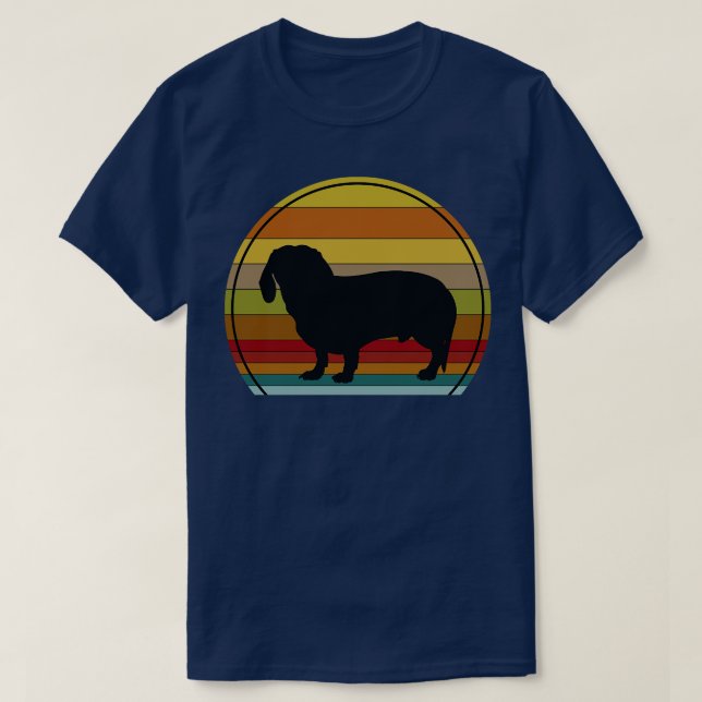 Retro Dachshund T-Shirt (Design Front)