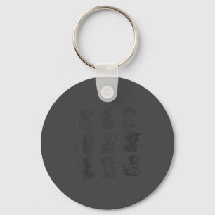 Retro Dachshund Witch Dog Soky Season Halloween Fu Key Ring