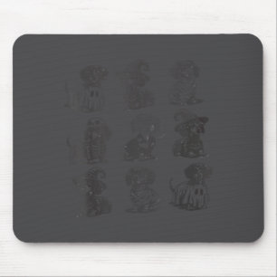 Retro Dachshund Witch Dog Soky Season Halloween Fu Mouse Mat