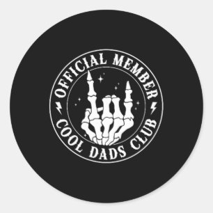 Retro Dad Birthday Mens Fathers Day Cool Dads Club Classic Round Sticker