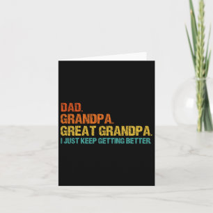 Retro Dad Grandpa Great Grandpa Fathers Day Funny  Card