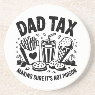 Retro Dad Tax Distressed Snack Art Coaster