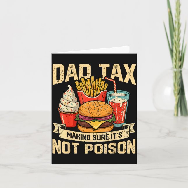 Retro Dad Tax Making Sure It's Not Ison Funny Fath Card (Front)