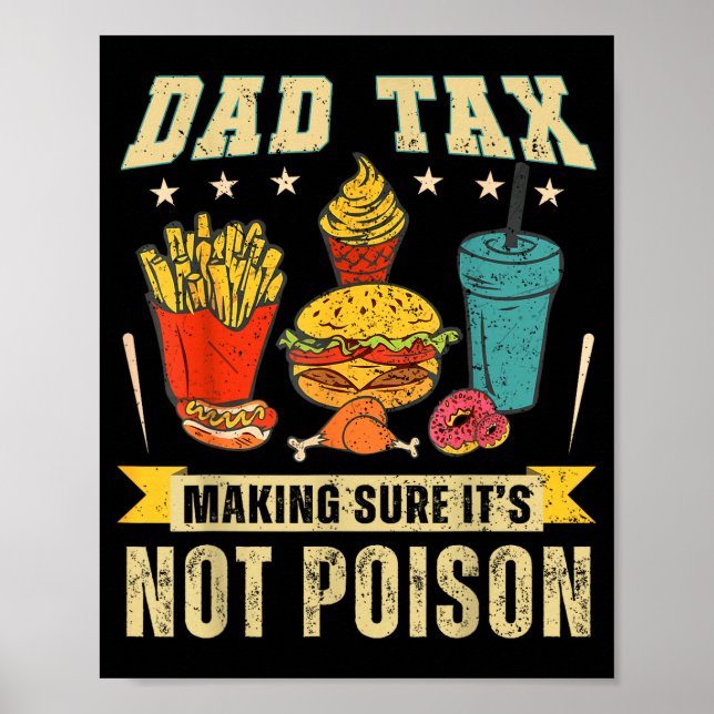 Retro Dad Tax Making Sure It's Not Ison Funny Fath Poster (Front)