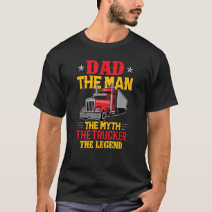 Retro Dad The Man The Myth The Trucker Vintage Quo T-Shirt