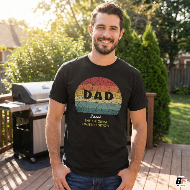 Retro DAD The Original Limited Edition Custom Name T-Shirt (Creator Uploaded)