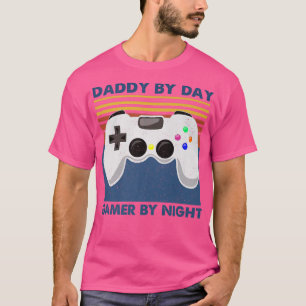 Retro Daddy By Day Gamer By Night Video Game Contr T-Shirt