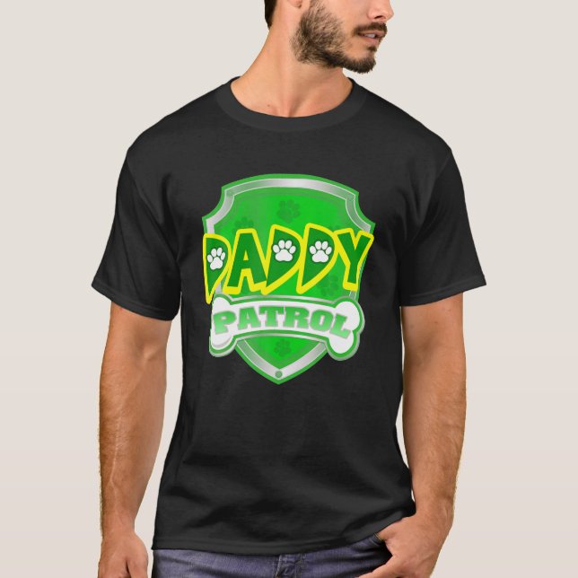 Retro Daddy Patrol Vaporware Cute Dogs Love Animal T-Shirt (Front)