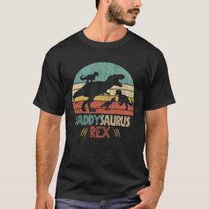 Retro Daddy Saurus Rex Dinosaur Dad Humour Gift T-Shirt