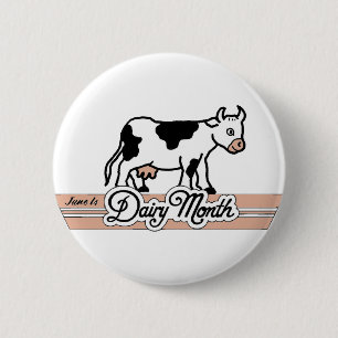 Retro Dairy Month 6 Cm Round Badge