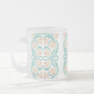 Retro Daisies Birth Flower April Frosted Glass Coffee Mug